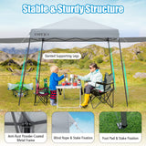 10x10 ft Pop Up Canopy with Dual Awnings - Tangkula