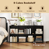 Tangkula 8-Cube Bookcase with 8 Open Shelves & 2 Anti-Tipping Kits