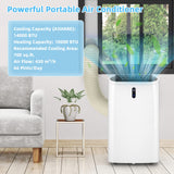 Portable Air Conditioners, 12000 BTU 4 in 1 AC Unit with Cool, Fan, Heat & Dehumidifier