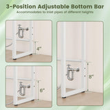 Tangkula Over the Toilet Storage Rack 3-Tier Over Toilet Bathroom Organizer with Towel Holder