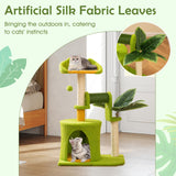 Tangkula Cute Cat Tower with Sisal Scratching Posts