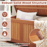Tangkula 58 Gallon Wood Outdoor Storage Box