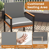 Tangkula 3 Piece Patio Furniture Set Outdoor Conversation Set with Coffee Table