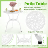 Tangkula Outdoor Cast Aluminum 3 Pieces Patio Bistro Set