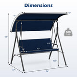 Tangkula 2 Person Porch Swing with Removable Cushions
