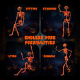Tangkula 5.2 FT Orange Halloween Skeleton