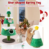 Tangkula 60 Inch Cat Tree with Sisal Scratching Posts 2 Condos with Removable Soft Cushions