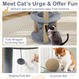 Tangkula 47 Inch Multi-Level Cat Tower with Scratching Posts