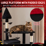 Tangkula 75" Gothic Cat Tree Halloween Cat Tower