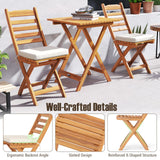 Tangkula Outdoor Wood Bistro Set