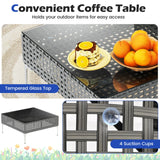 Tangkula 3 Pieces Patio Furniture Set