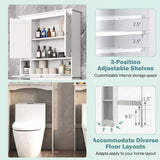 Tangkula Over the Toilet Storage Cabinet with Toilet Paper Holder
