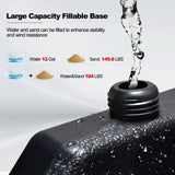 Tangkula 4 Pieces 185lbs Cantilever Offset Patio Umbrella Base, Water & Sand Filled Heavy Duty Outdoor Umbrella Stand