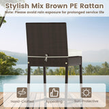 Tangkula 3 Piece Outdoor Bar Set for Porch