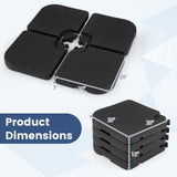 Tangkula 4 Piece 164 Lbs Umbrella Base for Patio