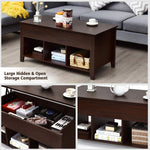 Wood Lift Top Coffee Table, Modern Coffee Table - Tangkula