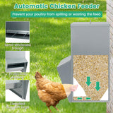 Tangkula Galvanized Chicken Feeder