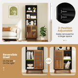Tangkula 5 Tier Bookcase with Reversible Adjustable Shelf