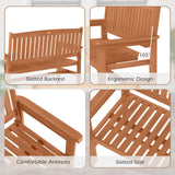 Tangkula Wooden Garden Bench for ackyard and Park