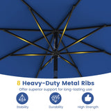 Tangkula 9 FT Patio Umbrella w/Crank Handle