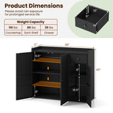 Tangkula Rattan Outdoor Storage Cabinet