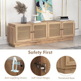 Tangkula Farmhouse TV Stand for TVs Up to 75 Inches