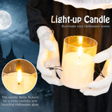Tangkula 5.3 FT Animated Halloween Standing Nun Holding Candle Decoration