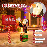 Tangkula Christmas Lighted Mailbox & Penguin