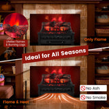Tangkula 20" Electric Fireplace Log Set Heater with Adjustable Temp