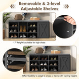 Tangkula Shoe Storage Bench with Padded Cushion