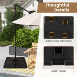 Tangkula 4-Piece 20L Cantilever Offset Patio Umbrella Base