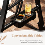 Tangkula Outdoor Patio Swing with Heavy-Duty Metal Frame