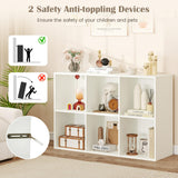 Tangkula 6-Cube Bookcase, Modern Freestanding 3-Tier Bookshelf