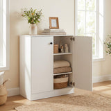 Tangkula Bathroom Storage Cabinet with 3-Tier Interior Shelves