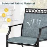 Tangkula Patio Dining Chairs Set of 2/4, All Weather Outdoor Chairs with High Back, Armrests