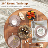 Tangkula Outdoor Acacia Wood Bar Table