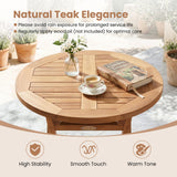 Tangkula 24-Inch Teak Wood Folding Outdoor Table