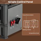 Tangkula 20" Electric Fireplace Log Set Heater with Adjustable Temp