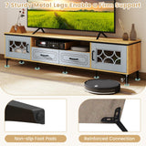 Tangkula Farmhouse TV Stand for TVs up to 80”