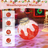 Tangkula Christmas Lighted Lantern with 80 LED Lights & Support Base