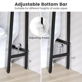 Tangkula Over-The-Toilet Storage Rack, 3-Tier Freestanding Bathroom Space Saver Shelf w/ 2 Hanging Hooks