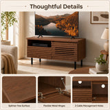 Tangkula Mid Century Modern Farmhouse TV Stand for 32/40"