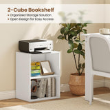 Tangkula 2-Cube Floor Standing Open Bookshelf 5-Position Adjustable Shelf