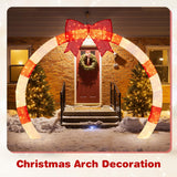 Tangkula 10.4 Feet Christmas Archway with Large Bow and LED Lights