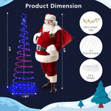 6FT Spiral Christmas Tree with APP Smart Decoration Tree with 135 Multi-Color LED Lights