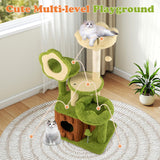 Tangkula 40 Inch Multi Level Aesthetic Cat Tower with Sisal Scratching Posts