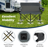 Tangkula 2 Person Camping Chair with Cup Holders