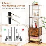 Tangkula 4-Tier Bookshelf with Drawer