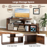 Tangkula 60" TV Stand with Charging Station
