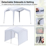 Tangkula 10x10Ft Pop up Canopy with Sidewalls UPF50+ Portable Outdoor Screen Tent